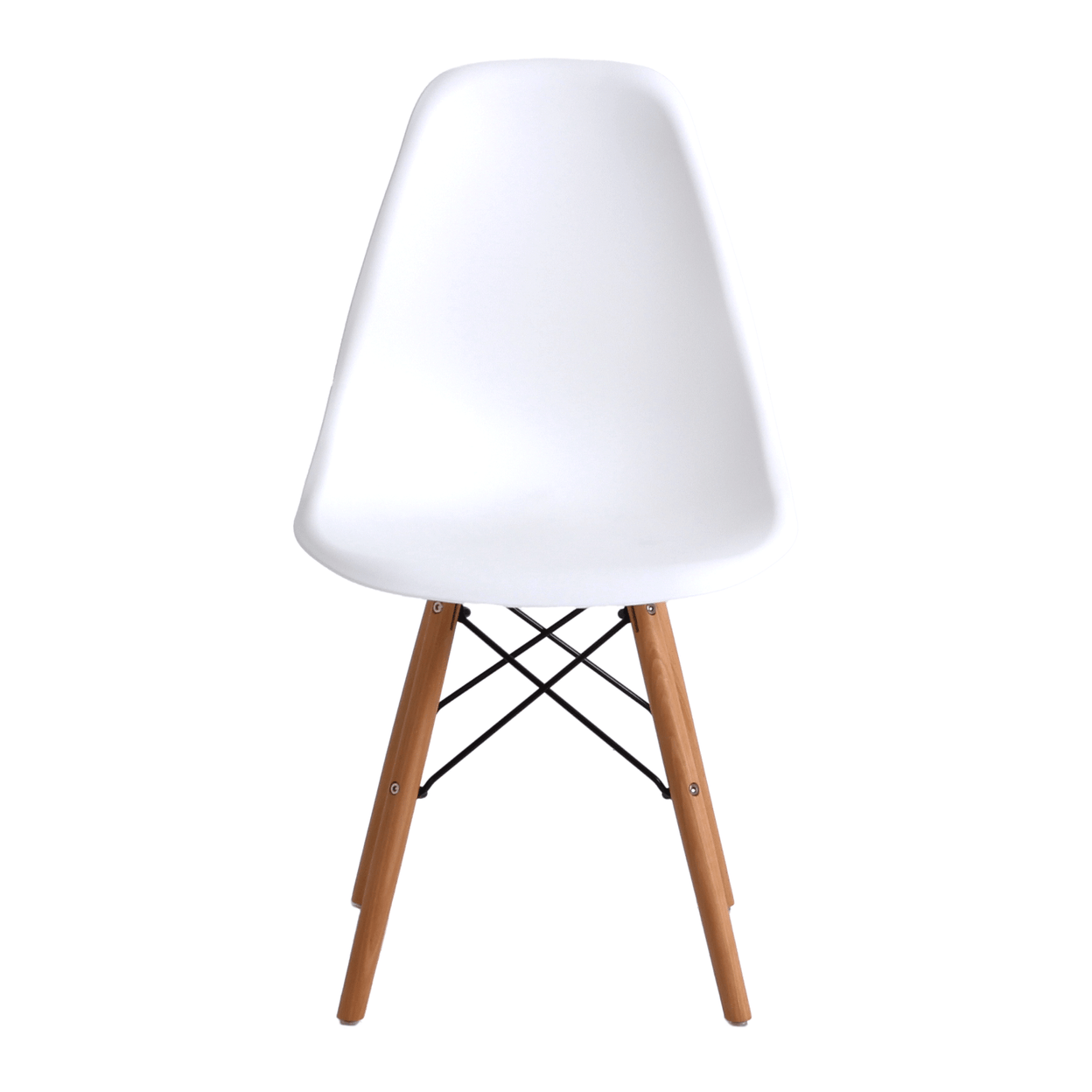 Cadeira Branca Charles Eames Eiffel Base Madeira - Imagem 5