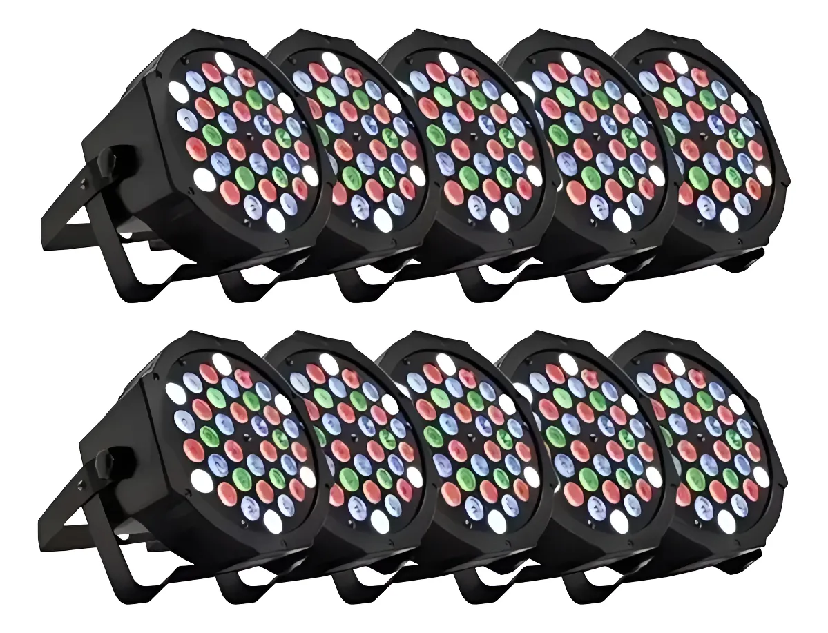 PAR LED RGB 54 DMX Strobo DJ 110V/220/V - Imagem 2