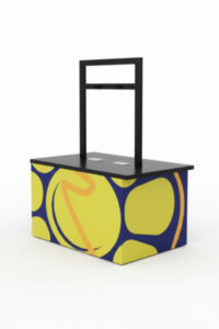 Totem Duplo de Madeira c/ Suporte p/ TV - Imagem 3