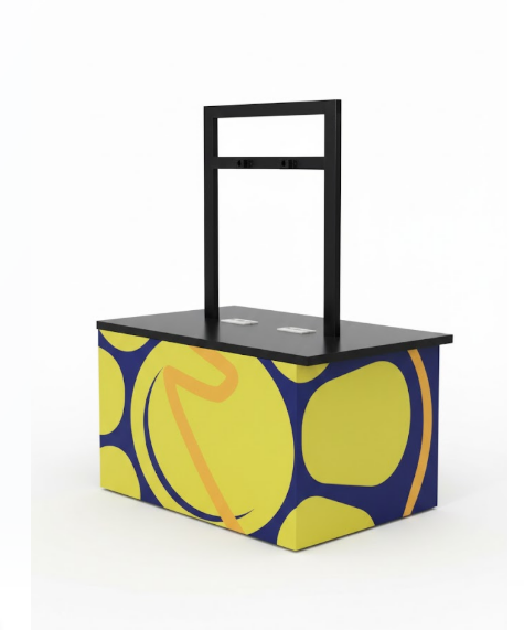 Totem Duplo de Madeira c/ Suporte p/ TV